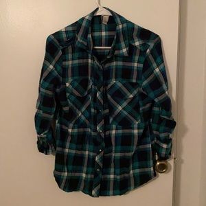 Blue plaid flannel